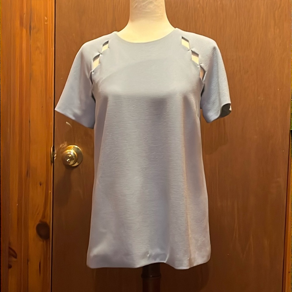 Rebecca Vallance, long,baby blue tunic